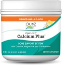 Ionic Fizz Calcium Plus by Pure Essence - Perfect Calcium/Magnesium Ratio met vitamine A, B, C, D en Kalium Sterke Bones - Oranje Vanille - 7,41 oz