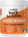 Jack&Pup hond vitamines en supplementen Multivitaminen voor honden - Bark Buddies Multi-buddy hond multivitaminen Kauwbare zachte kauwen puppy vitaminen en supplementen - (60ct)