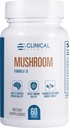 Klinische effecten Paddestoel Formule 10 - Natuurlijke Paddestoel Supplement voor Focus, Mood, en Brain Booster Ondersteuning - Nootrope Supplement en Immune Ondersteuning - 60 Veggie Capsules - Made in The USA