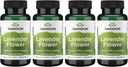 Swanson Lavender Flower - Herbal Supplement Promoting Traditional Mood Support - May Promote Relaxation & Steady Nerves - (60 Capsules, 400mg Each) 4 Pack