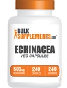 BulkSupplements.com Echinacea Extract Capsules - Echinacea Supplement, Echinacea Capsules 500mg - Immune Support, Glutenvrij, 1 Capsule per portie, 240 Capsules (verpakking van 1)