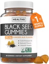 Black Seed Oil Gummies - Natural Gember Ale Flavor (Non-GMO & Vegan) Cold-Pressed Nigella Sativa Productie Pure Black Cumin Seed Oil - 500mg Per 2 Gummy Serving