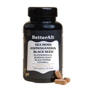 Beter Alt Seamoss Capsules- Ierse Zee Moss met Zwarte Zaadolie, Ashwagandha & Black Pepper voor uithoudingsvermogen, sterkte & endurance- High Potency Sea Moss Supplement - 60 porties, 120 Capsule