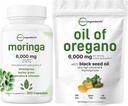 Micro Ingrediënten Olie van Oregano Softgels 300 Graaf & Moringa Oleifera 6.000 mg Equivalent 300 Capsules Bundle 2 Pack 