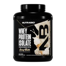 NutraBio 100% Wei Proteïne Isolaat Proteïne Poeder, 25g Proteïne met Compleet Aminozuur Profiel, Non-GMO, Soja & Gluten Vrij, Low Carb, Lage Calorie Wei Proteïne Poeder, Alpine Vanille, 5 Lbs
