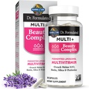 Garden of Life Dr Formulated Multi+ Beauty Complex Fermented Liposomal Multivitamine Plus Hair Skin and Nails Vitamins, French Melon SOD, Biotin & Probiotics, 30 Capsules, Supplement for Women & Men