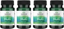Swanson Dagelijkse Multivitamine Zonder Mineralen 30 Veg Capsules (4 Pack)