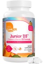 Zahler Junior D3 Vitaminen 1000 IE - Kauwbare vitamine D3 voor kinderen om Bone, Tanden & Immune Health - Kosher Kids Orange Flavor - 250 Tel.