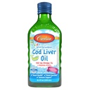 Carlson - Kid's Cod Liver Oil, 550 mg Omega-3s, Vitaminen A & D3, Wild Norwegian, Bubble Gum, 250 ml