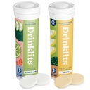Drinklits Citroen Immunity & Citroen-Lime Hydration Tablets (2) Tube Combo Pack 
