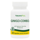 Natures Plus Gingko-Combo - 120 mg, 60 Capsules Vegan - Ginkgo Biloba - Végétarien, Sans gluten - 60 portions