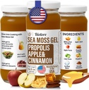 Biolore Wildcrafted Sea Moss Gel with Propolis - Apple & Cinnamon 16 oz - Flavored Sea Moss Gel with Essential Vitamines & Trace Minerals - Vegan Superfood - Made in USA, Glutenvrije, Geen toegevoegde suiker