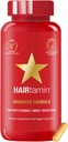 HAIRtamin Vegan Hair Vitamins for Faster Growth | All Natural Biotin Capsules to Support Healthy Hair, Skin and Nails | May Reduce Loss & Thinning | 30 Capsules