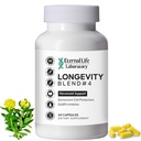 Quercitine, Rhodiola Rosea, Luteolin et Rutin Longevity Blend #4 Supplément anti-âge pour la défense cellulaire avec l'immunité et le soutien énergétique, antioxydants