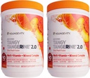 Youngevity Beyond Tangy Tangerine 2.0 Citrus Peach Ultimate Multi-Vitamin & Mineral Complex - Made with Natural & Whole Foods | 8,000 ORAC | 2 Canisters