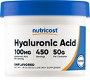 Nutricost Hyaluronzuurpoeder 50 Gram - wateroplosbaar, fijn poeder, glutenvrij, niet-GMO