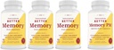 Better Memory Combo Kit - 3 Better Memory en 1 Better Memory PM - High Absorptie Turmeric Extract* (4 flessen totaal)