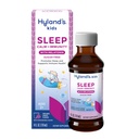 Hyland's Kids Sleep Calm & Immunity with Melatonin, Sugar-Free Sleep Aid Liquid with Magnesium, Vitamin D, Zinc & Elderberry, Promotes Sleep & Supports Immune Health, Ages 2+, Grape Flavor, 4 Fl. Oz.