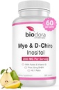 Myo& D-Chiro Inositol Supplement, met Folaat en Vitamine D, 40-1 Ratio, Inclusief DHEA, Helpt in Hormone Balance, Ovariaanse functie, 2050mg per portie, 120 Capsules