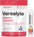 Paquets d'hydratation des électrolytes PEScience Versalyte, Poudre d'électrolyte sans sucre avec Magnésium, Taurine, Antioxydants, Minéraux traces - Cerise noire, 30 portions