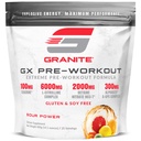 Granite GX Pre Workout Supplement, Sour Power Flavor, Ondersteunt Focus, Energie, & Performance with Teacrine, L-Citrulline, Betaine, & A-GPC (20 Servers)