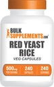 BulkSupplements.com Rode Gist Rijst Capsules - Rode Gist Rijst Supplement, Kruidensupplement - Vegan, 1 Capsule per Serving, 240 Veg Capsules (Pack of 1)