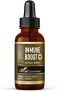Bonté à base de plantes Immune Support Liquide 1 oz – Supplément naturel à base de plantes pour la santé immunitaire et gorgée, Vitamines liquides pour adultes et enfants, avec Echinacea, Astragalus et Graviola – 1 bouteille