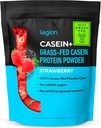 LEGION Caseïne Proteïnepoeder (Strawberry) - Slow-Release Micellar Proteïnepoeder - Non-GMO, Glutenvrije en natuurlijk zoetmakende Caseïnepoeder van Grass-Fed Cows