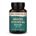 Dr Mercola Niacin Vitamine B3, 90 portions (270 comprimés), supplément alimentaire, mini-onglets, vitamine B essentielle, non-OGM