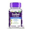 ZzzQuil Zzz Pure, +Gélules de magnésium, L-Theanine et Magnésium, Aide au sommeil, 4-en-1 Magnésium: Citrate, Bisglycinate, Oxyde et Carbonate, Aide au sommeil pour adultes, 90 Capsules de sommeil