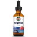 KAL Melatonin DropIns 3mg, Aide au sommeil en bonne santé, gouttes de mélatonine liquide pour l'absorption optimale et le support de relaxation apaisant, rapide d'action, saveur de framboise naturelle, environ 55 portions, 1,85oz