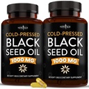 NIEUW AGE Black Seed Oil Softgel Capsules - Premium Cold-Pressed Nigella Sativa Producent Pure Black Cumin Seed Oil - Non-GMO & Vegetarian (120 Softgels)