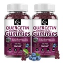 (2 Pack) Gummies Quercetin - Quercetin avec Bromelain 2378mg - Mélange avec Elderberry, Echinacea Purpurea Extrait, zinc, vitamine C,D3,K2, complexe soutient la fonction immunitaire, cardiovasculaire et respiratoire