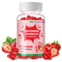 Danew Pro Glucosamine Chondroitin Gummies met MSM & Vlierbes Extra sterkte - Gezamenlijke ondersteuning, Antioxidant Immuun Ondersteuning Supplement voor volwassenen, mannen & vrouwen 90 Aardbei Gummies
