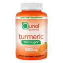 Qunol Zero Sugar Kurkuma Gummies, Gummy met 500mg Kurkuma Curcumin, Joint Support Supplement, Ultra High Absorptie Kurkuma Curcumin, Vegetarisch, Glutenvrij, 90 Tel.