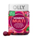 OLLY Women's Multivitamine Gummy, Women's Overall Wellness,* Vitamines A, C, D, E, Biotine, Foliumzuur, Adult Chewable Supplement, Berry Flavored, 65 Day Supply - 130 Tellen