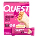 Quest Nutrition Crispy Birthday Cake Protein Bar, 17g Proteïne, 1g Suiker, 2g Net Carbs, Glutenvrije Proteïne Snack, Keto Vriendelijk, 4 Tellen