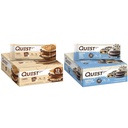 Quest S'mores & Cookies & Cream Dipped Proteine Bars Bundel, hoog eiwit, glutenvrij, Keto, 12 Tellen