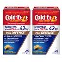 Cold-Eeze Plus Defense Citrus naturel avec losanges de zinc de la mûre aînée, réduit la durée du rhume, Sambucus Nigra, Echinacea et Rose Hips, 25 Ct, Pack de 2