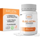GREZ Elec-Vital Electrolyte Capsules - 8 Essentiële Elektrolyten en Key Trace Mineralen - Suikervrij - Smaakloos - Hydratatie Minerale Supplement Ondersteuning - 90 Capsules gedurende 30 dagen