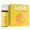 SAGA SURGE Organic Energy Shots - Performance Drink Yerba Mate & Alpha GPC Supplement met CoQ10, Turmeric & ›› Pre workout Boost Drink for Focus, Endurance & Performance 2oz Peach Mango