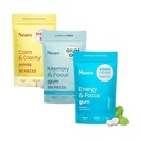 Neuro Focus & Calm Cognitif Bundle – Énergie & Focus Nootropic Gum (90), Calme & Clarity Stress Support Mentes (90) & Mémoire & Focus Nootropic Gum (90)