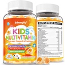 Gommies multivitamines pour enfants - Vitamines A D3 K2, complexe B méthylé avec Omega-3, fer pour l'Immune et soutien au développement - Multivitamines de saveur biologique mixte pour enfants - Sans sucre et végétalien