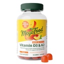 MegaFood Vitamine D3 K2 Gummies - Vitamine D 5000 IE voor Bone & Immune Health Plus Ondersteuning voor optimale Calcium Absorptie - Peach Flavor, Pectin Based - 60 Vegetarische D3 en K2 Supplementen, 30 porties