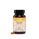 NatureWise Vitamine végétalienne D3 + K2 avec huile de noix de coco biologique MCT - Natural D3 5000IU + Natural K2 100mcg - Support à haute absorption des os - Sans soja et sans gluten - États-Unis Fabriqué - 30 Softgels[30-Day Supply]
