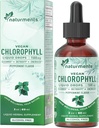 Naturments Chlorofyl Liquid Drops: - Natural Deodorant, Immune Support, Energy Boost - Clorofila Concentrate with Organic Peppermint Oil - 30 Servings, 60 Ml