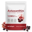 ITSDAWN Astaxanthine 12mg, 120 Softgels Antioxidant Supplement voor Oog, Huid, Immuun Ondersteuning, Natuurlijke Microalgen Bron, 4 maanden Levering