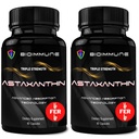 BioImmune 2 Pack Triple Strength AstaQuilTM Astaxanthin 12mg Absorption améliorée, 120 Softgels avec/Huile de noix de coco organique.