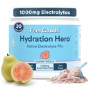 Feel Goods Hydration Hero, 1.000mg Electrolytes Poeder, Suikervrij, Magnesium, Biologische Aloë Vera, Biologische Aloë, L Theanine, Vitamine C & B12, Niet GGO, Keto, Veganist Guava Fresca, 30 porties