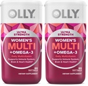 OLLY Ultra Women's Multi Softgels,Overall Health and Immune Support,Omega-3s,Iron,Vitamins A,D,C,E,B12,Daily Multivitamine, 30 Day Supply -,60 Tellen (pakket van 2)